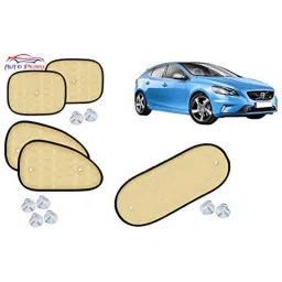 Auto Pearl 5 Pcs PVC &a; Mesh Beige Window &a; Rear Sun Shade Set for Volvo V40-picture-27