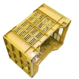 Xela 004 40x31x24cm Plastic Yellow Multipurpose Heavy Duty Portable Crate image 2