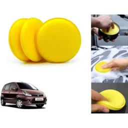 Auto Pearl Polyurethane Beige Washing &a; Waxing Polish Foam Sponge for Zen Estilo T2 (Pack of 3)-picture-35