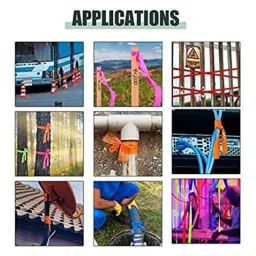 Singhal 1000ft Plastic Red &a; White Non-Adhesive Barricade Marking Caution Warning Tape, XA4 (Pack of 8) image 4