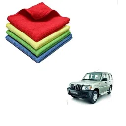 Kozdiko 40x40cm 300GSM Microfiber Cleaning Cloth for Mahindra Old Scorpio (Pack of 4)-picture-46