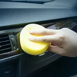 Kangaroo 4 inch Yellow Round Applicator Foam Sponge for Car &a; Bike (Pack of 12) image 5