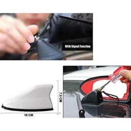 Auto Pearl ABS White Universal Replacement Shark Fin Car Roof Antenna For Tata Nano image 5