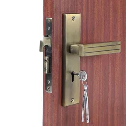 Handle Waala Altroz 8 inch 60mm Stainless Steel Antique Brass Finish Mortise Door Lock Set with Brass Lock Body-picture-26