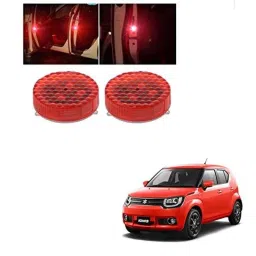 Kozdiko 4 Pcs Waterproof Wireless Car Door Red Warning Light Indicator Set with 5 LED &a; Free Batteries for Maruti Suzuki Ignis-picture-38