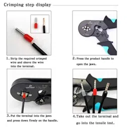 Leyden AWG28-7 0.08-10mm² Steel Ferrule Crimping Tool, HSC8 6-4A image 5