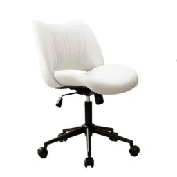 Chairtech 49.53x95.25cm 136kg Medium Back Leatherette White Armless Ergonomic Office Chair-picture-36