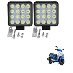 Kozdiko 2 Pcs 48W White Square LED Scooty Beam Light Set For Honda Dio-picture-48