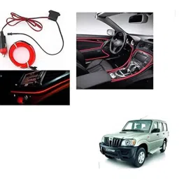 Kozdiko 12V Red Car Interior Decor Neon Strip Light for Mahindra Old Scorpio-picture-24