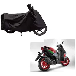 Kozdiko Polyester Black Dust &a; Waterproof Bike Body Cover with Mirror Pockets for Aprillia SR 150 Race-picture-19