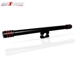 AllExtreme EXSRLB1 Black &a; Red Single Rod Leg Guard Crash Safety Bar image 3