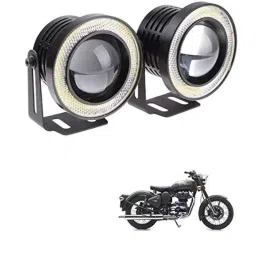 Kozdiko 2 Pcs 15W 3.5 inch High Power White LED Projector COB Fog Light Set with White Angel Eye Ring for Royal Enfield Bullet 350 Twinspark, koz_88211-picture-34