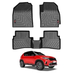 Galio GLLM-029 3 Pcs TPV Long Car Floor Mat Set for KIA Sonet 2020 image 2