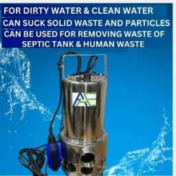 Alfa 1HP Single Phase Copper Winding Sewage Submersible Pump, TI-HD-21187 image 3