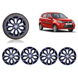 Auto Pearl 4 Pcs 12 inch Violet &a; Black ABS Press Type Hubcap Wheel Cover Set with Retention Ring for Maruti Suzuki Alto8002019-picture-28