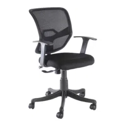 Regent Square Medium Back Net &a; Metal Black Mesh Chair with Novel Handle, RSC 135 image 2
