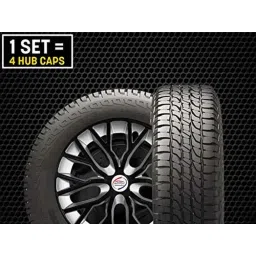 Auto Pearl 4 Pcs 14 inch ABS Black &a; Silver Press Type Fitting Car Wheel Cover Set for Maruti Swift Dzire T1 image 4