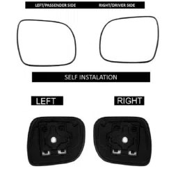 SureStrive 2 Pcs Left &a; Right Both Side Car Door Sub Mirror Glass Plate Set for Toyota Camry Type-1 image 2