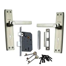 Atom G-6 SS Stain Finish Double Stage Mortise Lock Set With 3 Keys-picture-35