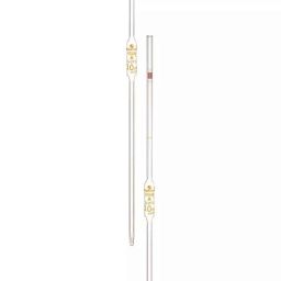 Supertek 6ml Borosilicate Glass 3.3 Class-A Transparent Volumetric Pipette with Calibration Certificate, 77.301.0006 (Pack of 10)-picture-2