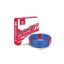 Havells Life Line 1.5 Sqmm Blue Single Core FR PVC Copper Insulated Flexible Cable, Length: 90 m-picture-25