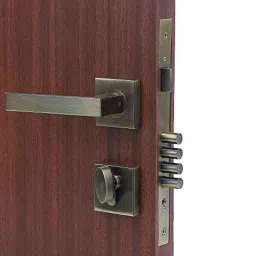 Homexpert Rose MG301 Stainless Steel Antique Brass Finish Mortise Door Lock Set with 4 Latches &a; Pull Handle-picture-37