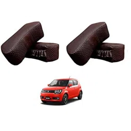 Kozdiko 4 Pcs CV Designer Cola Leatherite Neck Rest Car Cushion Pillow Set for Maruti Suzuki Ignis-picture-16