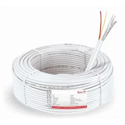 Fybros Grey 3+1 PVC Insulated CCTV Cable, FWC1155, Length: 100 m-picture-27
