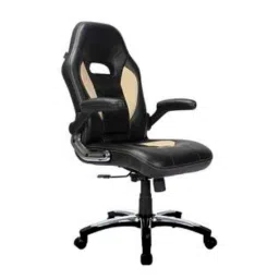 Adiko Leatherette Cream &a; Black High Back Slim Designer DIY Office Executive Chair, ADVN 1601-picture-25