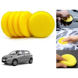 Auto Pearl Polyurethane Beige Washing &a; Waxing Polish Foam Sponge for CelerioVXI 201 (Pack of 5)-picture-18