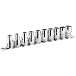 Facom 11 Pcs 1/4 inch Imperial Bi-Hexagon 6-Point Socket Set, R.40U-picture-32