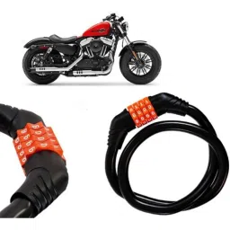 Auto Pearl Black &a; Orange 4 Digit Anti-Theft Combination Number Lock for Forty Eight-picture-43