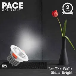 Fybros Pace 5W Aluminium Cool White Round LED COB Down Light, FLS5760E (Pack of 5) image 5
