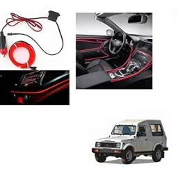 Kozdiko 12V 5m Red Car Interior Decor Neon Strip Light for Maruti Suzuki Gypsy-picture-24