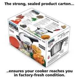 Hawkins Futura 5.5 Litre Stainless Steel Induction Base Pressure Cooker, FSS55 (Pack of 5) image 4