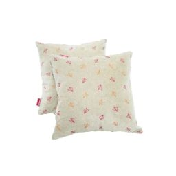 Elegant Comfy 29x29x13cm Beige Fly Design Cushion Pillow, CU08 (Pack of 2)-picture-40