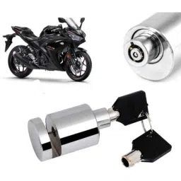 Auto Pearl Stainless Steel Silver Heavy Duty Anti Theft Motorcycle Disc Brake Lock, Lock_574-picture-36