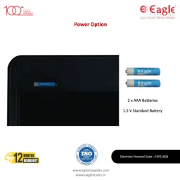 Eagle 180kg Electronic Glass LCD Personal Weighing Scale, EEP-1100A-BK (Pack of 20) image 5