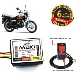 Auto Pearl 12V Black Front &a; Rear Flasher Indicator Light with Switch for Pep Plus-picture-31