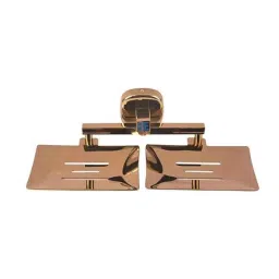 Riya Stainless Steel J4 Rose Gold Wall Mount Double Soap Dish (Pack of 4)-picture-10