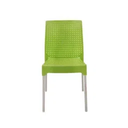 Italica Polypropylene Green Plasteel Chair without Arm, 1206-6 (Pack of 6) image 2