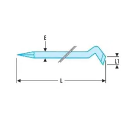 Facom 400mm Round Crowbar with Crook Beak, 269 image 2
