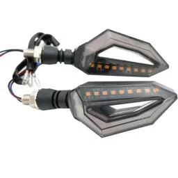 Yashinika 2 Pcs Plastic Blue &a; Amber Front LED Indicator Light Set for Bike-picture-33