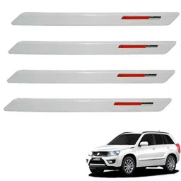 Kozdiko 4 Pcs White &a; Red Designer Car Bumper Protector Set for Maruti Grand Vitara-picture-37