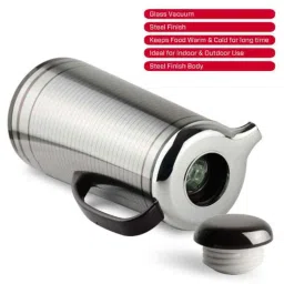 iBELL 1900ml Stainless Steel Silver Premium Glass Vacuum Jug Flask, IBLJF3190H image 3