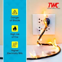 TWC Active 0.75 Sqmm Black PVC Insulated Copper Conductor FR Industrial Cable, Length: 45 m image 5