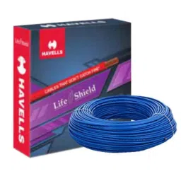 Havells Life Shield 1 Sqmm Single Core Blue HFFR Copper Conductor Unsheathed Flexible Industrial Cable , WHFFZNBL11X07, Length: 180 m-picture-24