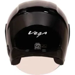 Vega Lark Black Open Face Motorbike Helmet, Size (L, 580 mm) image 3