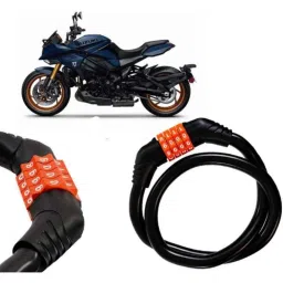 Auto Pearl Black &a; Orange 4 Digit Anti-Theft Combination Number Lock for Katana-picture-24