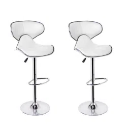 Da Urban Horse White Height Adjustable &a; Revolving Bar Stool Chair (Pack of 2)-picture-16